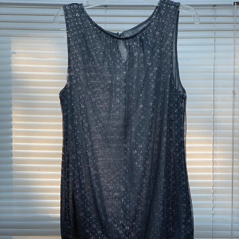 NWOT New York & Company Metallic Sleeveless Top M